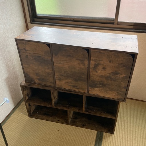 北野様　木製テレビ台 ガラス扉付き 3段　ニトリ 北野様 木製テレビ台 ガラス扉付き 3段 ニトリ