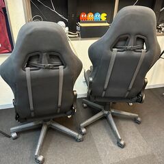 【無料】【美品】ゲーミングチェア２台　オットマン付き　Dowinx  ファブリックの画像