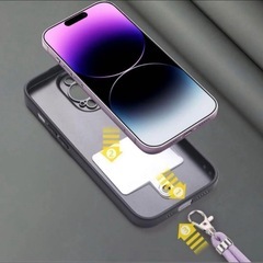 【新品】スマホ ストラップ 斜めがけ 長さ調整可 ブルー ピンク ホワイトの画像