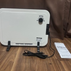 山善 ミニ パネルヒーター 足元ヒーター (温度調節機能付) ホワイトの画像