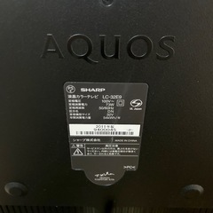 【取引中】液晶カラーテレビ　AQUOS 32V型ワイド　　の画像