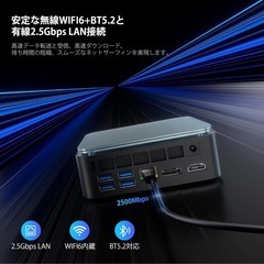 ミニPC Ryzen 7 7735HS 8コア/16スレッド 最大4.75GHzの画像