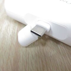 ( M-692 )PANTECH モバイルバッテリー type-C タイプC 5000mAh ホワイト 白 コンパクト 小さめ 中古 動作確認済みの画像