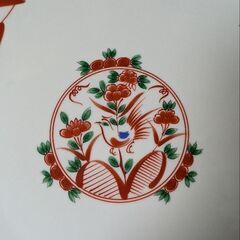 たち吉、赤絵、大皿、盛り皿の画像