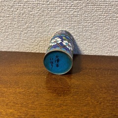 七宝焼きの蓋付爪楊枝入れ 美品の画像