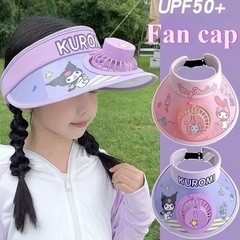 新品KUROMI ファン付き帽子 クロミの画像