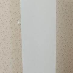 木製　スリム　トイレラック　ホワイトの画像