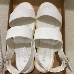 【中古品】サンダル　ホワイト　サイズS の画像