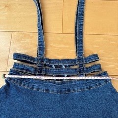 吊り　スカート　S デニム　ジーンズの画像