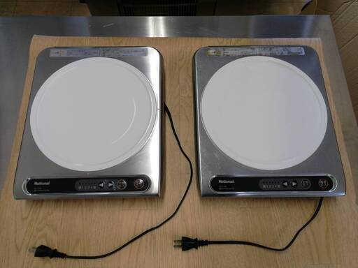 中古　IHクッキングヒーター　KZ-110A　木枠付き　ナショナル　2個セット