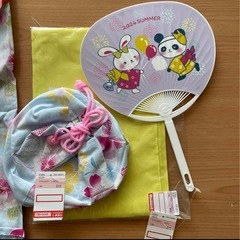 浴衣140 浴衣ドレス４点セット！未使用品
の画像