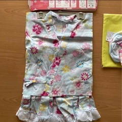 浴衣140 浴衣ドレス４点セット！未使用品
の画像