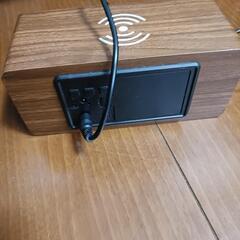Qi充電 置き時計 デジタル 目覚まし時計 おしゃれ LED表示の画像