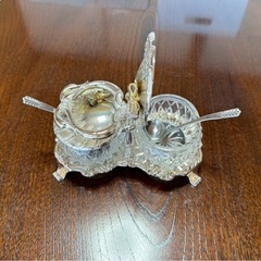 シュガー　ジャムポット　スプーン２つ付きの画像