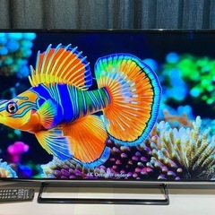 49V型 Panasonic 4K 液晶テレビ 地デジ BS CS YouTube prime Video Netflix ◎ 2016年製 TH-49DX600の画像
