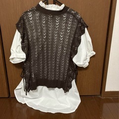 未使用　Rafraf レース編みセーターとシャツのセット　3Lの画像