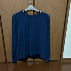 sweetfleur ネイビートップス＆ブラックタンクトップセット　　4Lの画像
