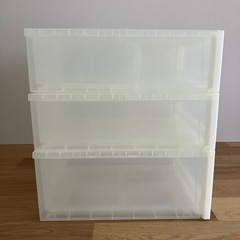 無印良品 ポリプロピレン クローゼットケース 3点セットの画像