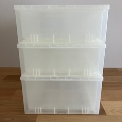 無印良品 ポリプロピレン クローゼットケース 3点セットの画像