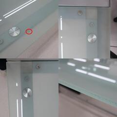 家具 ワークデスク　ガラストップ 【コンプオフ金沢野々市店】の画像