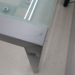 家具 ワークデスク　ガラストップ 【コンプオフ金沢野々市店】の画像