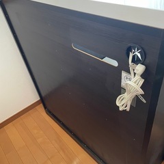 ✨ ニトリ Ｎポスティア 90BK キッチンボード レンジ台 調理台 食器棚の画像
