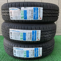 【新品】訳あり3本セット　ノーマルタイヤ　KUMHOTIRE sense se11 155/65　R13　18年製の画像