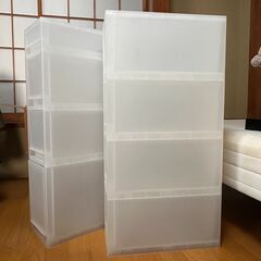 ✨無印良品　ポリプロピレン収納ストッカー２種セット✨の画像