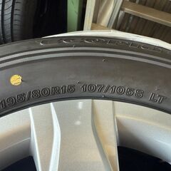 ★新車外し★200系 ハイエース 7型 ワイド 純正 15インチホイール　ブリヂストン ECOPIA RD613 2024年製 4本 の画像