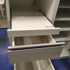 ★リユースのサカイ横浜南店★YM1307 NITORI レンジ台 ホワイト W88×D53×H101 クリーニング済みの画像