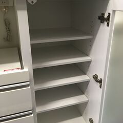 ★リユースのサカイ横浜南店★YM1307 NITORI レンジ台 ホワイト W88×D53×H101 クリーニング済みの画像