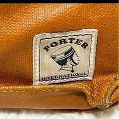 白タグ PORTER INTERNATIONAL ショルダーバッグ キャメル 斜め掛け 肩掛け ポーターの画像