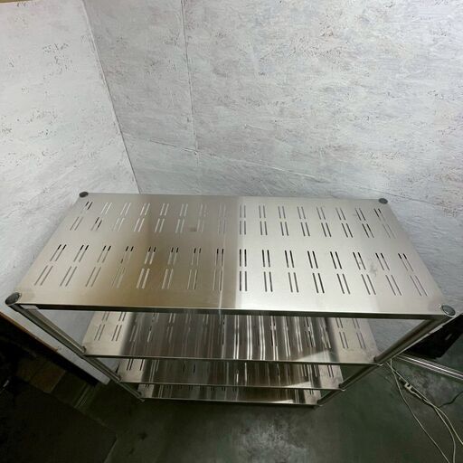 tanico】タニコー ステンレス製 3段ラック 状態良好 スチールラック