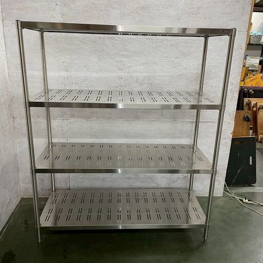 tanico ステンレス製 3段ラック 状態良好 スチールラック Y1931 tanico ステンレス製 3段ラック 状態良好 スチールラック Y1931