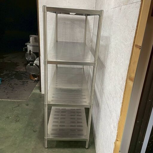 tanico】タニコー ステンレス製 3段ラック 状態良好 スチールラック