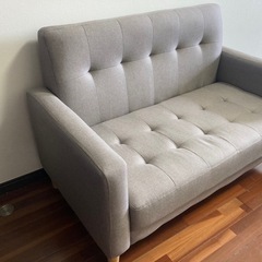 【美品】2人掛けソファ グレー（幅約105.5cm）✨の画像