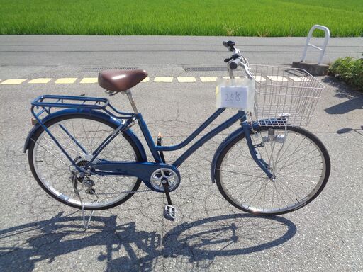 FIONA 26インチ　軽快車　外装6段　LEDライト　青色【258】