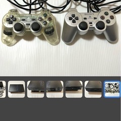 SONY ソニー PS2 プレイステーション2 SCPH-10000本体 コントローラー2個 ブラックの画像