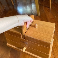 木の裁縫箱 収納　小物入れの画像