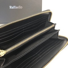【未使用品】ラファエロ Raffaello サフィアーノラグジュアリー レザー製 ラウンドファスナー 長財布の画像