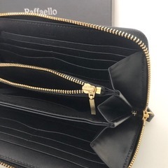 【未使用品】ラファエロ Raffaello サフィアーノラグジュアリー レザー製 ラウンドファスナー 長財布の画像