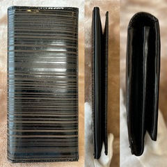 ポールスミスメンズロングウォレット二つ折り長財布小銭入れ無札入れイタリア製レザー牛革本革ユニセックス男女兼用レディース黒濃茶色の画像