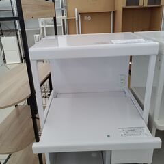 ★リユースのサカイ日立店★HJ7196  レンジ台ラックホワイト H117×D46×W57 クリーニング済み の画像