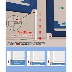 転落防止　ベッドフェンスの画像