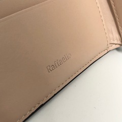 【未使用品】Raffaello ラファエロ ブライドルレザー 二つ折り 財布 メンズ ブラックの画像