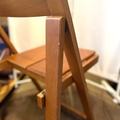 【武蔵小山店】〈B〉ウッドフォールディングチェア 折り畳み カントリー ナチュラル 椅子の画像