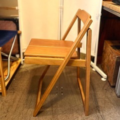 【武蔵小山店】〈B〉ウッドフォールディングチェア 折り畳み カントリー ナチュラル 椅子の画像