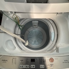 AQUA2021年製 6kg洗濯機　AQW-S6M（W）の画像