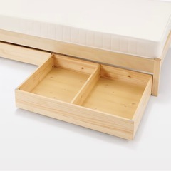 無印良品 木製ベッド用下収納ボックスとフタ【2セット】の画像