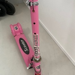 3輪　ブレーキ付き　キックボード　ピンクの画像